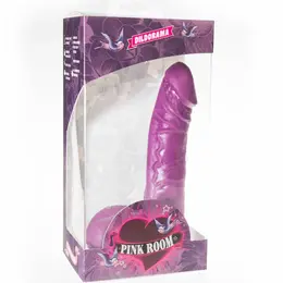 PINK ROOM Eban silikonski model Ljubičasti 19cm, Jaka usisna čaša, Bezbedan za telo