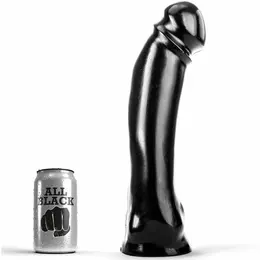 ALL BLACK Model 33 cm Intimni Sistem – Crni PVC, Velika Veličina
