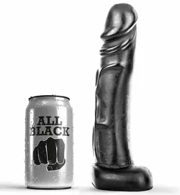 All Black Intimni Model 22 cm Fleksibilni PVC, Crna, Velika Veličina