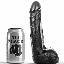 All Black AB45 Fleksibilni Crni Model 20 cm – Anatomski Dizajn, TPR Materijal