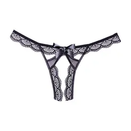 Dreamgirl Lace & Mesh Open Panty Black One Size - Elegant Lingerie Design