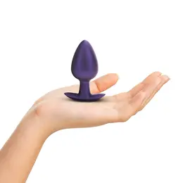 Ouch! Large Silicone Plug 3.5'' Metallic Purple - Smooth Anatomical Model