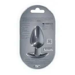 Ouch! Smooth Silicone Plug Large 3.5'' (8.9 cm) Gunmetal Finish