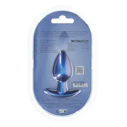 OUCH! Medium Silicone Plug 7.9 cm Metallic Blue - Smooth Design