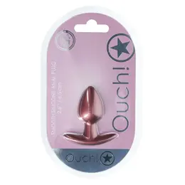 Ouch! Silicone Intimate Plug Small 6.5 cm - Rose Gold Metallic Finish