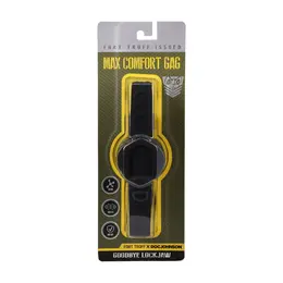 Doc Johnson Max Comfort Gag crni – fleksibilni silikonski potpora za vilicu