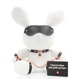 Velvet White Bondage Rabbit veliki – dekorativni plišani zec brenda Rimba