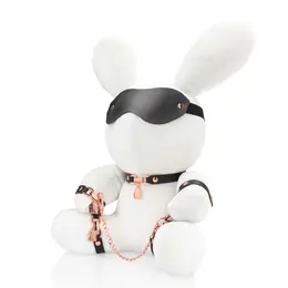 Velvet White Bondage Rabbit veliki – dekorativni plišani zec brenda Rimba