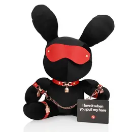 Rimba Velvet Rabbit dodatak veliki crni – mekani plišani kolekcionarski predmet