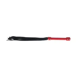 Ouch! Milan Collection Intimni Flogger za Udarce Crni/Crvena Koža 55cm