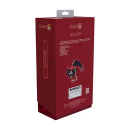 Ouch! Milan Collection Podesive Lisice za Noge Crne/Crvene Bonded Koža