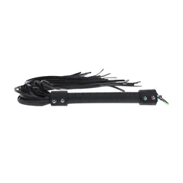 Ouch! Venice Collection Flogger Black - Bonded Leather Impact Tool