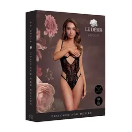 Obsessive bodi Luiza otvorene čašice čipka, podesiva, one size, crna