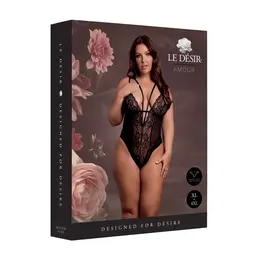 Obsessive bodi 861-TED-1 plus size čipka crna podesivo pristajanje