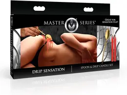 Drip Sensation Set Sveća za Vosak sa Lopaticom od Cink Legure, Bez Mirisa, 8.2in