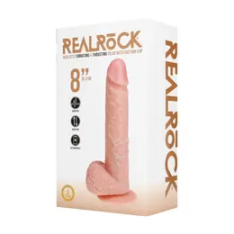 RealRock Vibriranjući Potiskujući Model 20.5cm Boje Kože sa Usisnom Bazom