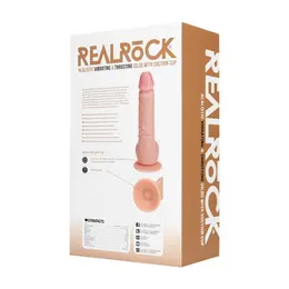 RealRock Vibriranjući Potiskujući Model 20.5cm Boje Kože sa Usisnom Bazom