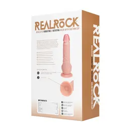 RealRock Vibriranjući i Rotirajući Model 20.5 cm Usisna Baza Boje Kože