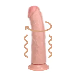 RealRock Vibriranjući Rotirajući Intimni Uređaj 20.5cm Zakrivljen Boje Kože