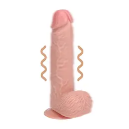 RealRock Vibriranjući Intimni Uređaj 23 cm sa Usisnom Čašom - Boja Kože