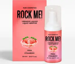 Nuei Rock Me! Tečni Vibrator Gel Jagoda 20ml - Efekat Peckanja