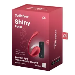 Satisfyer Shiny Petal Connect App Red - Wearable Vibrating System, IPX7