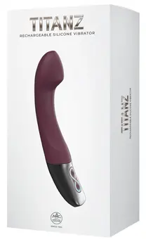 Titanz Vibrator Rubine Red - Flexible Silicone Model, 10 Modes, 19.5cm