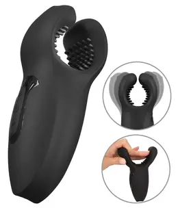 Rebel Man Wand Intimni Stimulator sa Vibrirajućim Pokretnim Krilcima, Crna
