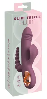 You2Toys Slim Triple Plum 3-u-1 Intimni Sistem, Vodootporan, Ljubičasta