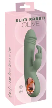 You2Toys Slim Rabbit Olive Dualni Vibrator, 10 Režima, Vodootporan, Silikon