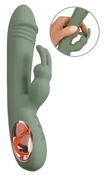 You2Toys Slim Rabbit Olive Dualni Vibrator, 10 Režima, Vodootporan, Silikon