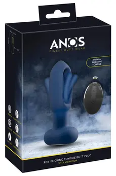 ANOS RC Analni Čep sa Treperavim Jezikom i Vibracijom, Silikon, 14,1cm