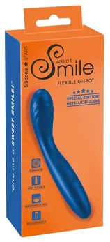Sweet Smile Fleksibilni G-Tačka Vibrator Metalik Silikon 18cm Vodootporan