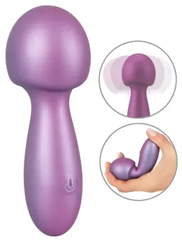 Sweet Smile Metallic Mini Wand - Kompaktni Vodootporni Uređaj za Masažu, Srebrna