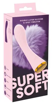 You2Toys Double Layer Silicone Vibrator with Curved Tip 17.7cm, Purple