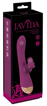 Javida 2-Function Intimate Device with Moving Stimulator, Purple, 22.3 cm