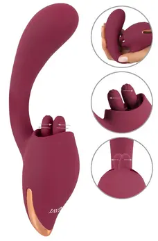 Javida 2 Funkcije Intimni Uređaj sa Vibracijom i Sistemom Lizanja, 20.6 cm