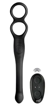 Rocks-Off Vibe Intimate Silicone Duo Ring & Anal Massager, 23.1 cm Black