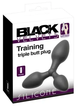 Black Velvets Sistem za Obuku Trostruki Set Silikonskih Čepova S-M-L Crni