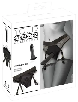 You2Toys Your Strap-On Set - Crne Gaćice sa Podesivim Kaiševima i Silikonskim Sistemom
