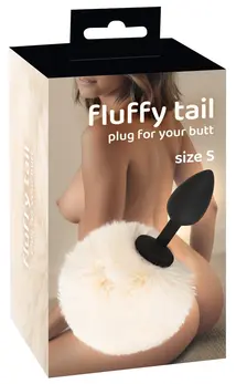 You2Toys Fluffy Tail Silikonski Čep S Beli - Meko Vestačko Krzno, Kompaktna Veličina