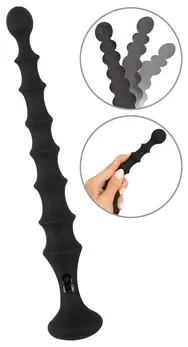You2Toys Magic Anal Wand No. 2 - Fleksibilni Silikonski Crni Model sa Perlama