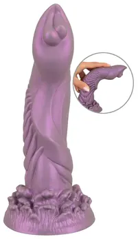 Beasty Cocks Alien Phallus Tečni Silikon Intimna Mašina 21 cm Metalik