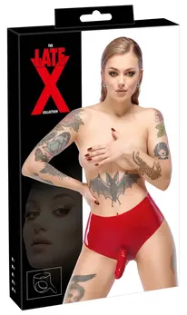 LateX Visoke Lateks Gaćice Crvene S sa Integrisanim Čvrstim Elementom