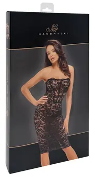 Noir Handmade cev haljina čipka crna L - elegantan dizajn u stilu korseta