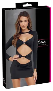 Cottelli PARTY Mini Haljina Crna L - Elegantan Dizajn sa Izrezima