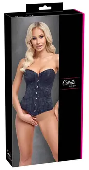 Cottelli PARTY Strapless Full Cup Corsage S Black Matte Finish