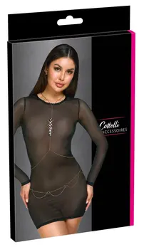 Cottelli ACCESSOIRES Zlatni body lanac sa hologramskim draguljima, podesiv
