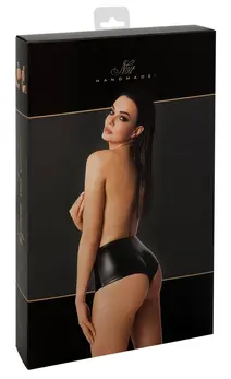 Noir Orgia Mysteria Powerwetlook kratke pantalone L crne