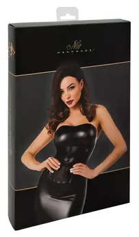 Noir Handmade Orgia Exclusive Korzet Top S Crni Wet Look Podesive Naramenice